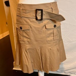 NWT New York and Company Belted Cargo Flare Skirt Size 10